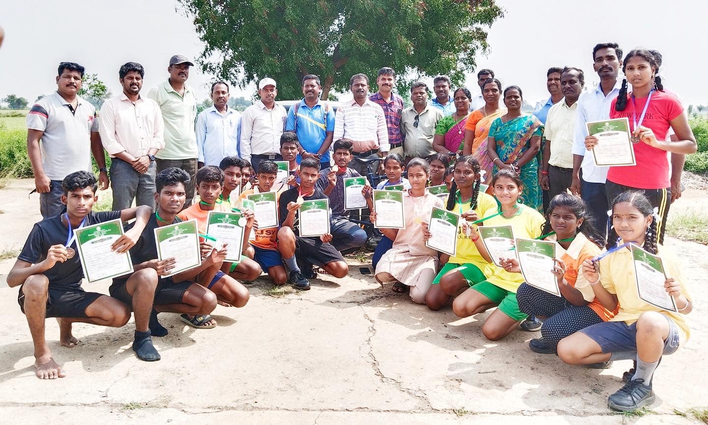 School won in District level Road Cycling Race